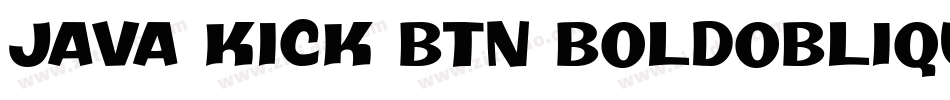Java Kick BTN BoldOblique字体转换